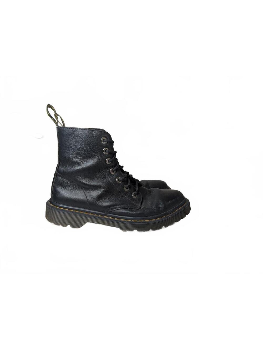 Dr. Martens Luana Black Leather Combat Boots Size 8‎ US